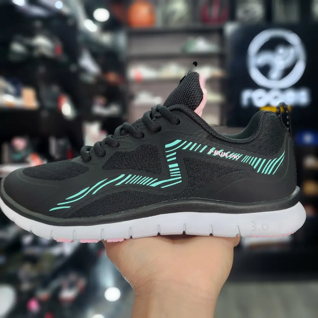 I-Run Negro/rosa/verde Suela Chamions Talla 37