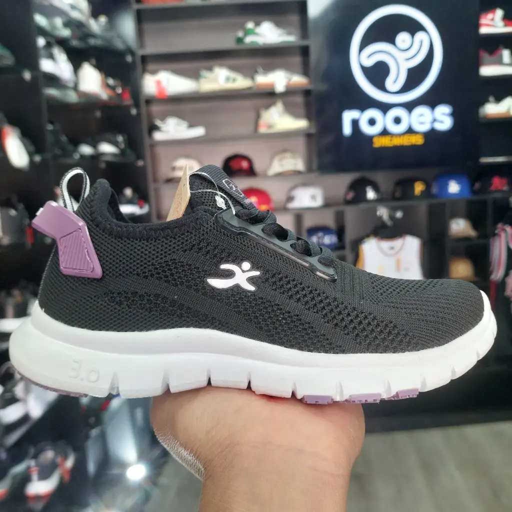 I- Run  Tipo Calcetín Suela 3.0 Negro/morado