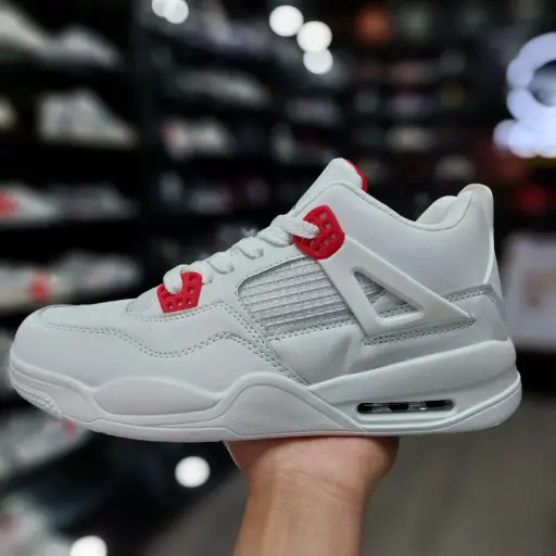 Jordan 4 Blanco/rojo