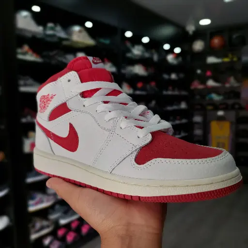 Air Jordan 1 Mid White SE Rojo/blanco