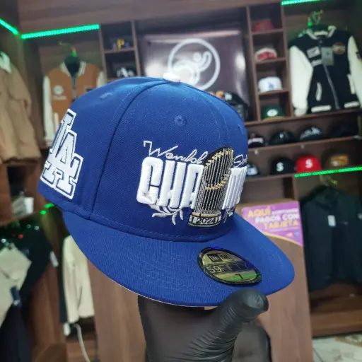 Gorra New Era Los Angeles Dodgers Trofeo de Campeones 59FIFTY G5 Cerrada Talla 7