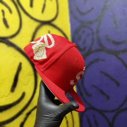 Gorra New Era Supreme Jesús S Rojo Cerrada Talla 7.1/8 G5